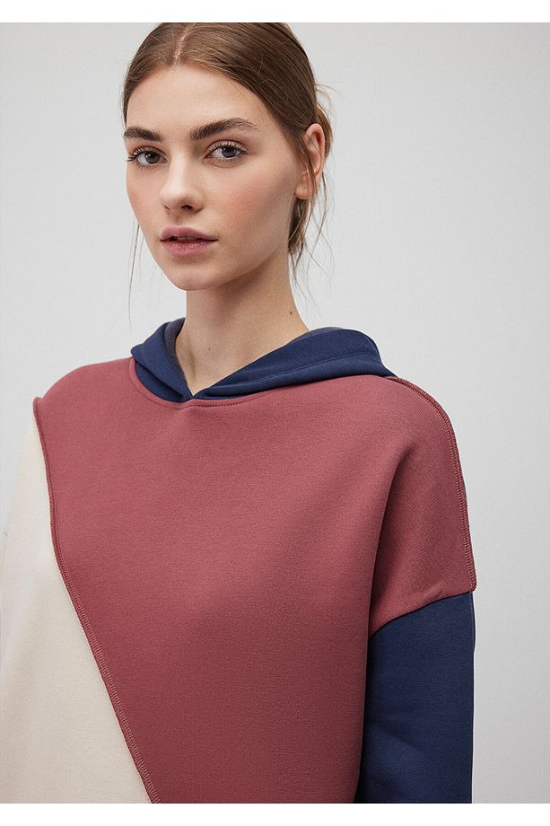 Color Block Kapüşonlu Sweatshirt 1S10170-70399 - 5