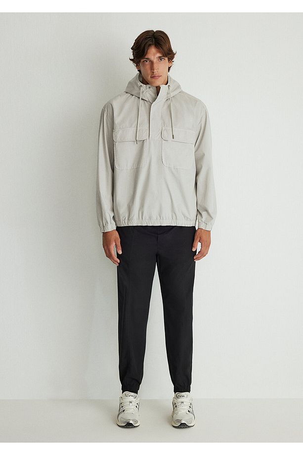 Kapüşonlu Gri Sweatshirt 0211155-70144 - 2