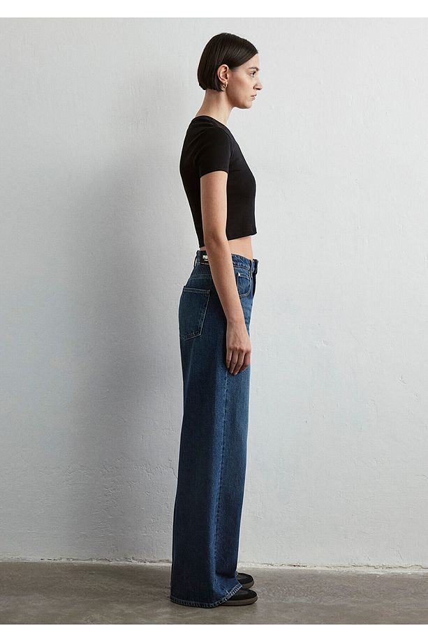 Siena Iconic Puslu Koyu Jean Pantolon 1010763-87748 - 8