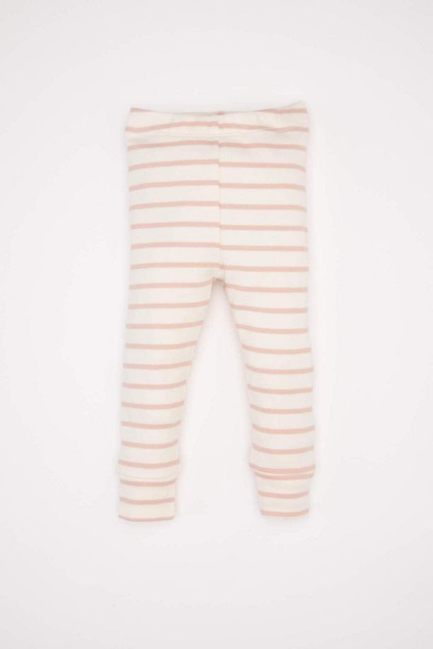 Kız Bebek Pijama Takımı Fitilli Kaşkorse Çizgili Uzun Kollu Üst Uzun Alt D3629A524WN - 2