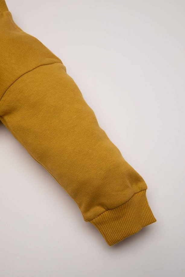 Erkek Bebek 2'li Takım Baskılı Bisiklet Yaka Sweatshirt Beli Lastikli Eşofman Altı D5938A524WN - 4