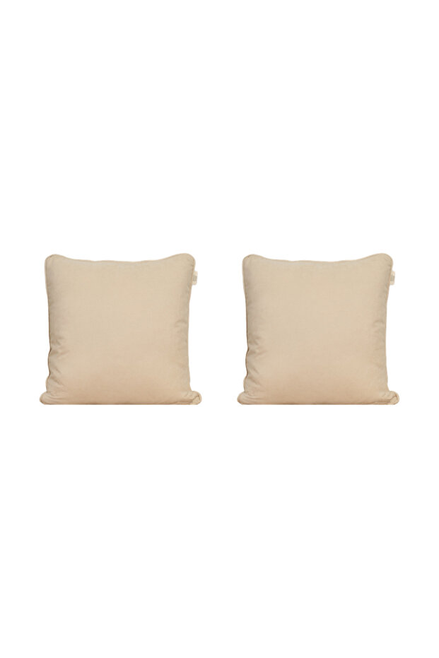 2-Pack of Cushion Cover Piped Decorative Bohemian Soft Sofa Backrests That Can Be Punched as a Gift Creamsquare