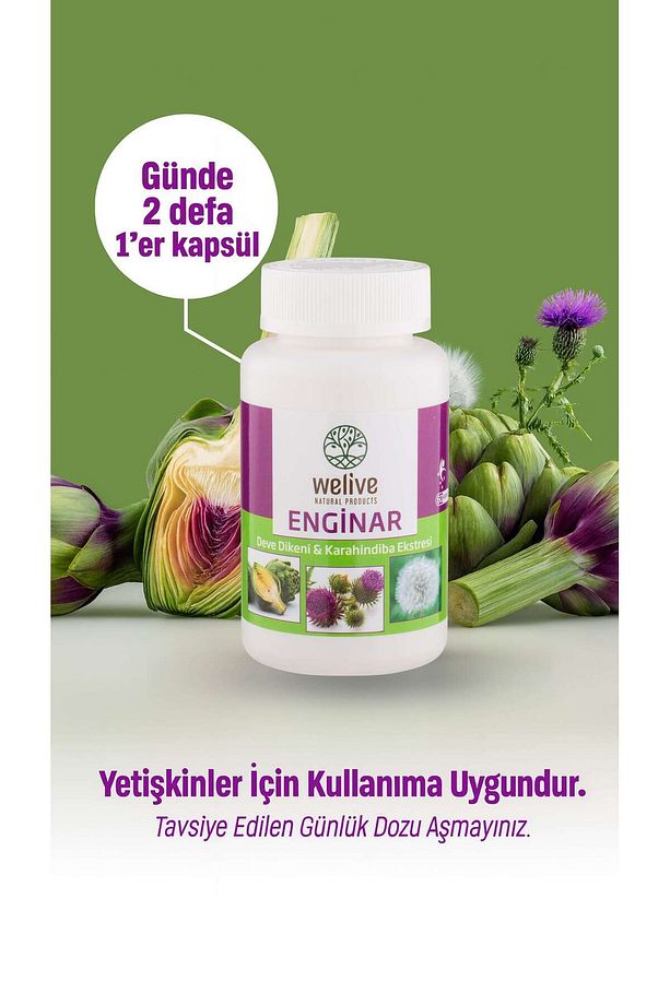 Karaciğer Dostu 3’lü Bitkisel Formül – Enginar, Devedikeni, Karahindiba Ekstresi – 60 Kapsül - 1