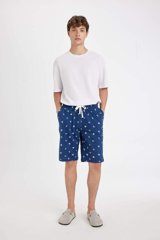 Regular Fit Cepli Desenli Şort Pijama Altı D5143AX24HS - 2