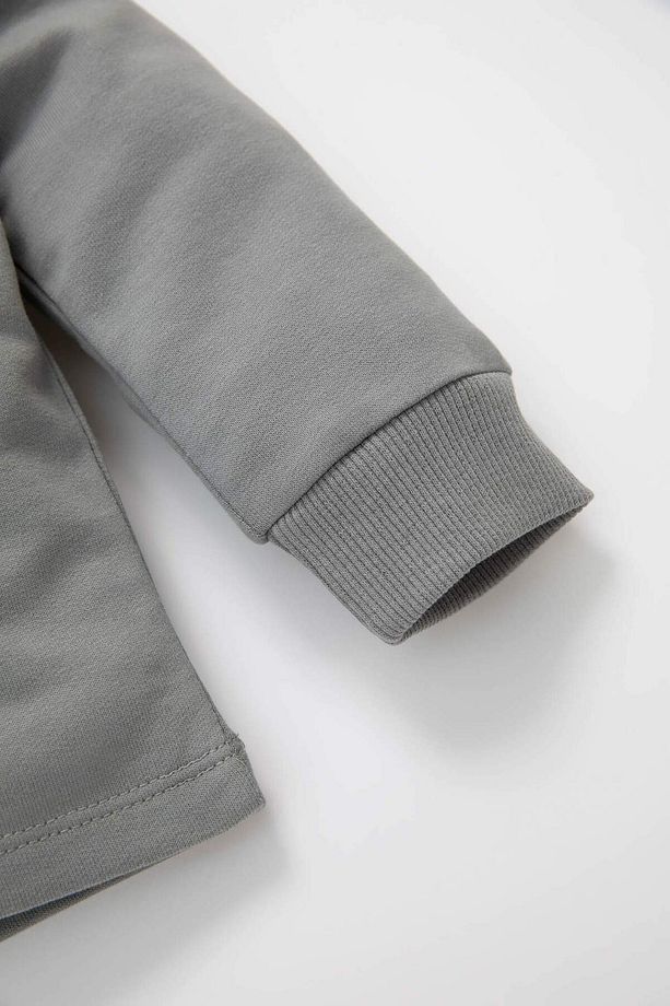 Erkek Bebek 2'li Takım Baskılı Sweatshirt Beli Lastikli Jogger Eşofman Altı D2937A524WN - 4