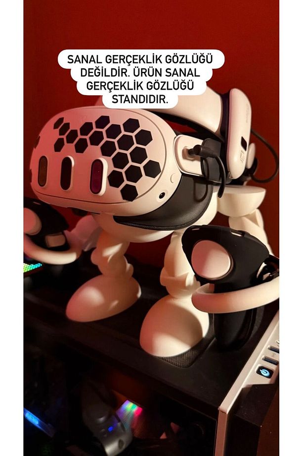 Meta Quest 3 / 3s ve Quest 2 için VR Standı Robot Figürü Oculus Meta Quest VR Standı VR Gözlük Stand - 1