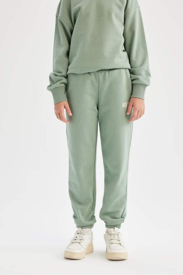 Girl's Printed Jogger School Sweatpants with Elastic Waist and Pockets - 4