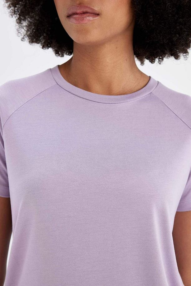 DeFactoFit Crop Bisiklet Yaka Sporcu Modal Kısa Kollu Tişört D1280AX24HS - 6