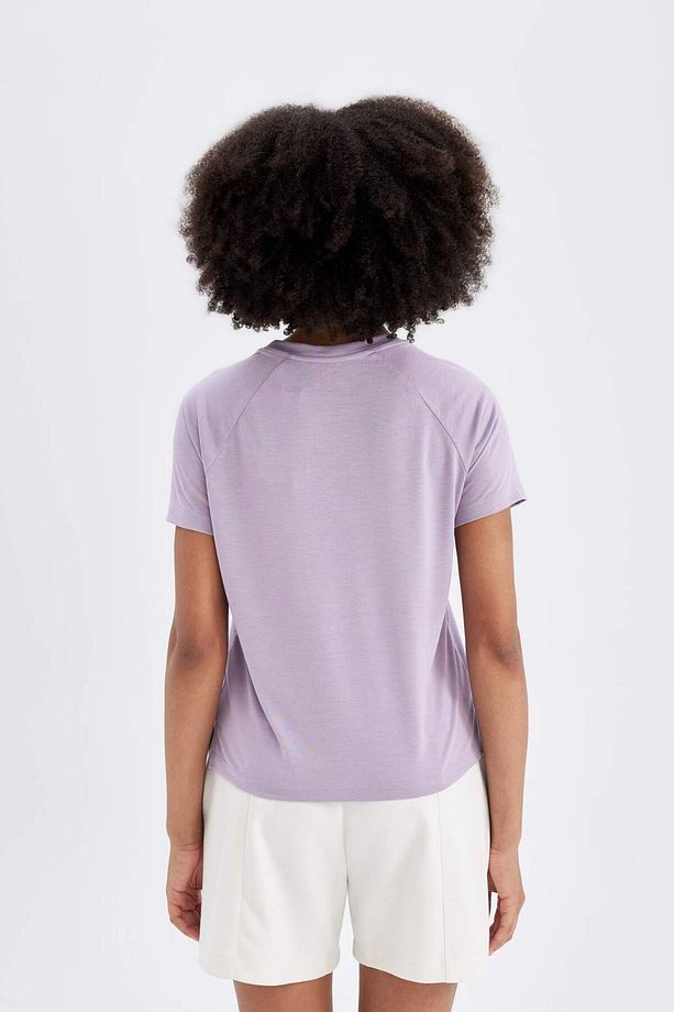 DeFactoFit Crop Bisiklet Yaka Sporcu Modal Kısa Kollu Tişört D1280AX24HS - 8