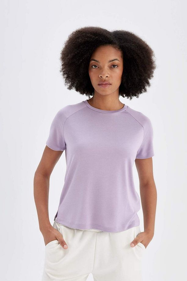 DeFactoFit Crop Bisiklet Yaka Sporcu Modal Kısa Kollu Tişört D1280AX24HS - 4