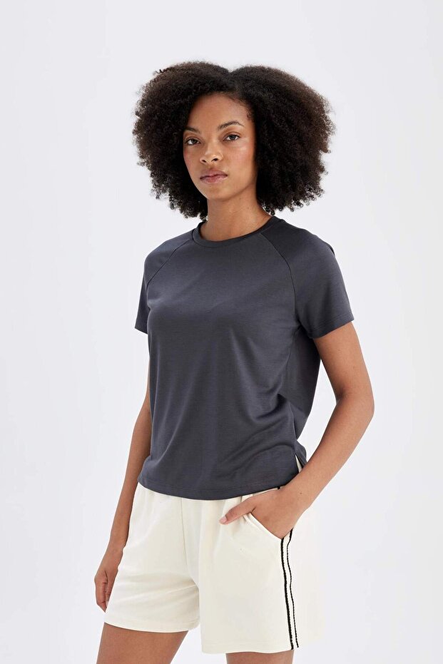 DeFactoFit Standart Fit Sporcu Kısa Paça Modal Şort D1279AX24HS - 7