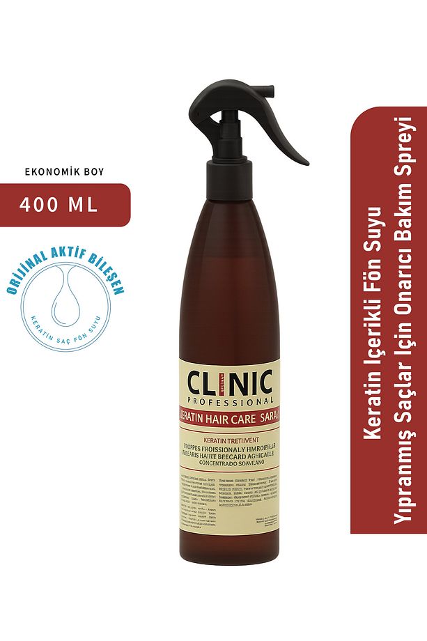 Keratin Içerikli Fön Suyu – Yıpranmış Saçlar Için Onarıcı Bakım Spreyi 400 ml - 1