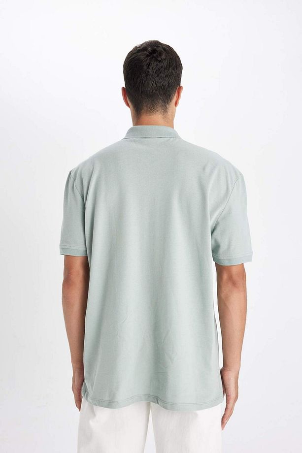 %100 Pamuk New Regular Fit Polo Yaka Kısa Kollu Pike Basic Düz Tişört D4610AX24SM - 6