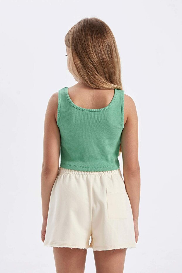 Kız Çocuk Bisiklet Yaka Basic Düz Atlet D4565A824HS - 6