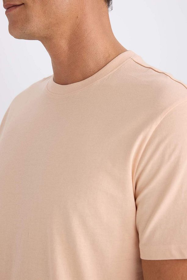 %100 Pamuk New Regular Fit Bisiklet Yaka Basic Düz Kısa Kollu Tişört V7699AZ25SP - 5