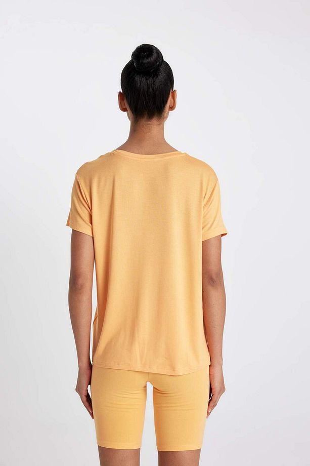 DeFactoFit Standart Fit Bisiklet Yaka Sporcu Basic Düz Kısa Kollu Tişört D1904AX24HS - 6