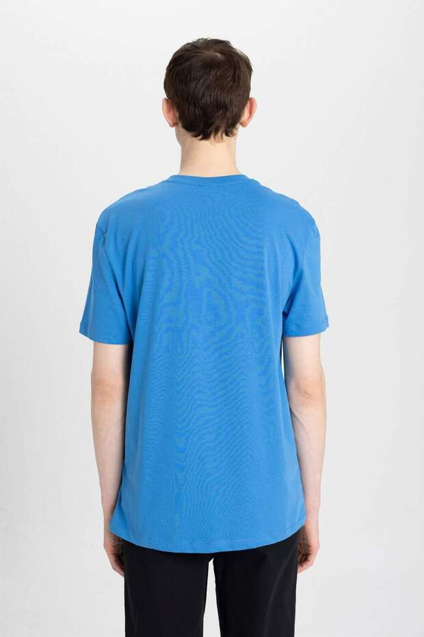 %100 Pamuk New Regular Fit Bisiklet Yaka Basic Düz Kısa Kollu Tişört V7699AZ24SP - 6