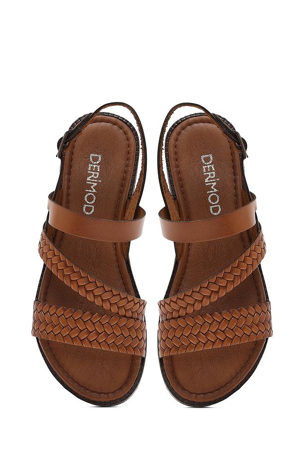 Kadın Taba Hakiki Deri Bodrum Sandalet 25SFD331518 - 7