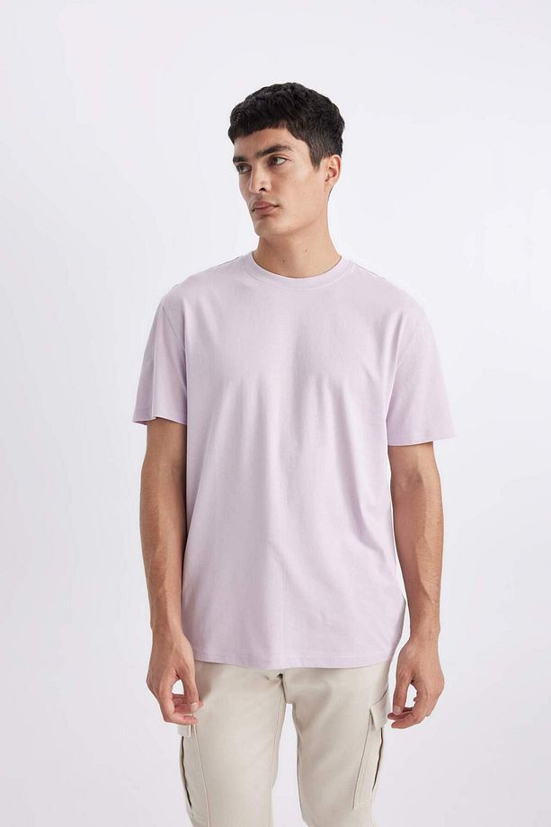 %100 Pamuk New Regular Fit Bisiklet Yaka Basic Düz Kısa Kollu Tişört V7699AZ24SP - 3