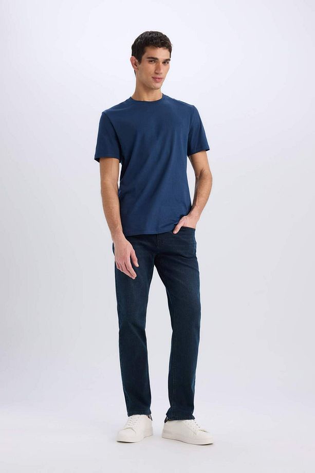 %100 Pamuk New Regular Fit Bisiklet Yaka Basic Düz Kısa Kollu Tişört V7699AZ24SP - 2