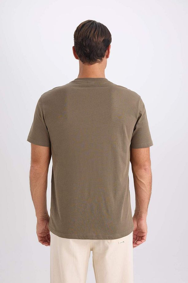 %100 Pamuk New Regular Fit Bisiklet Yaka Basic Düz Kısa Kollu Tişört V7699AZ25SP - 6