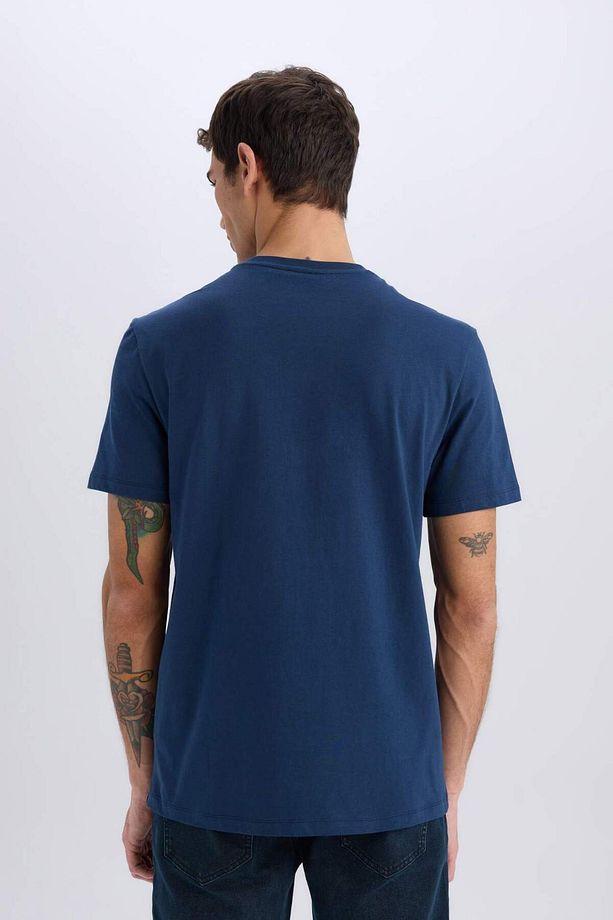 %100 Pamuk New Regular Fit Bisiklet Yaka Basic Düz Kısa Kollu Tişört V7699AZ24SP - 6