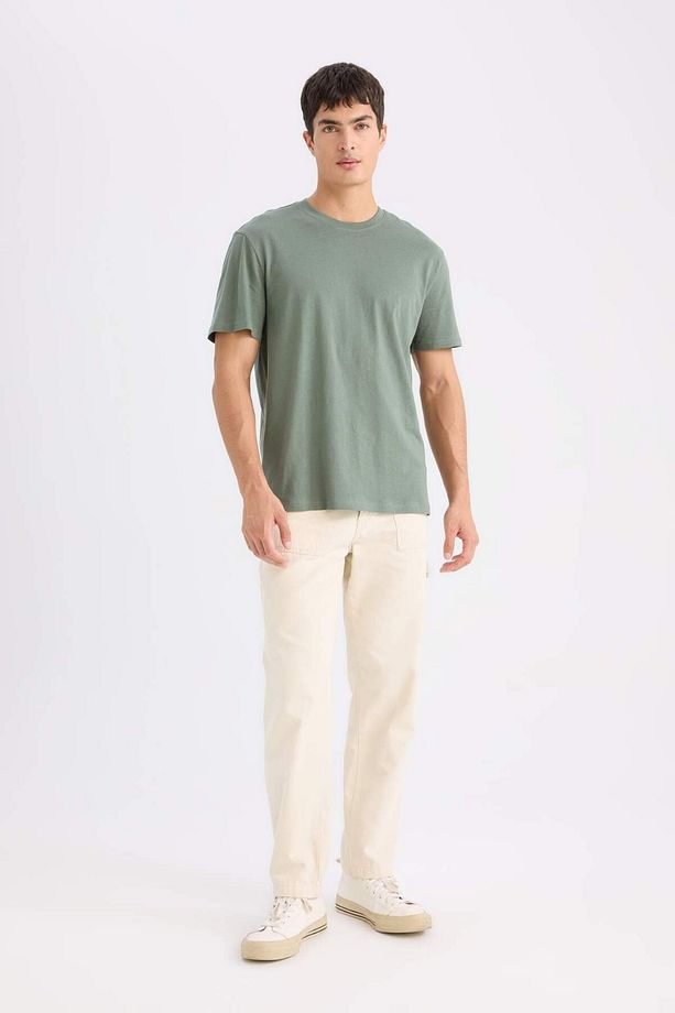 %100 Pamuk New Regular Fit Bisiklet Yaka Basic Düz Kısa Kollu Tişört V7699AZ24SP - 2