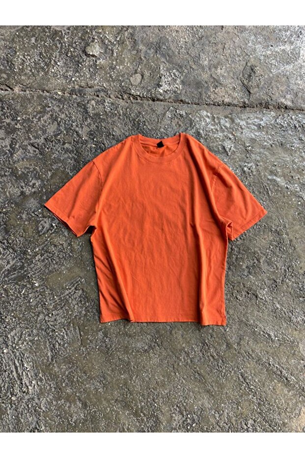 Basic Yıkamalı Oversize T-shirt - 1