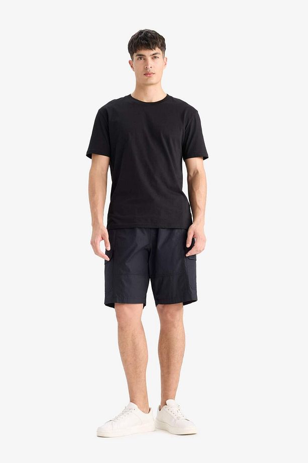 %100 Pamuk New Regular Fit Bisiklet Yaka Basic Düz Kısa Kollu Tişört V7699AZ24SP - 2