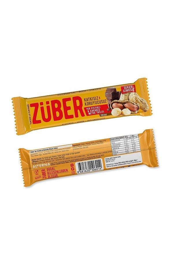 Yer Fıstıklı Ve Kakaolu Meyve Bar 40g X 12 Adet - 8