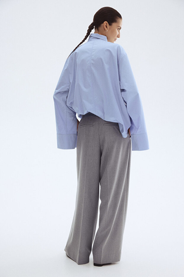 Geniş Şık Pantolon - 4