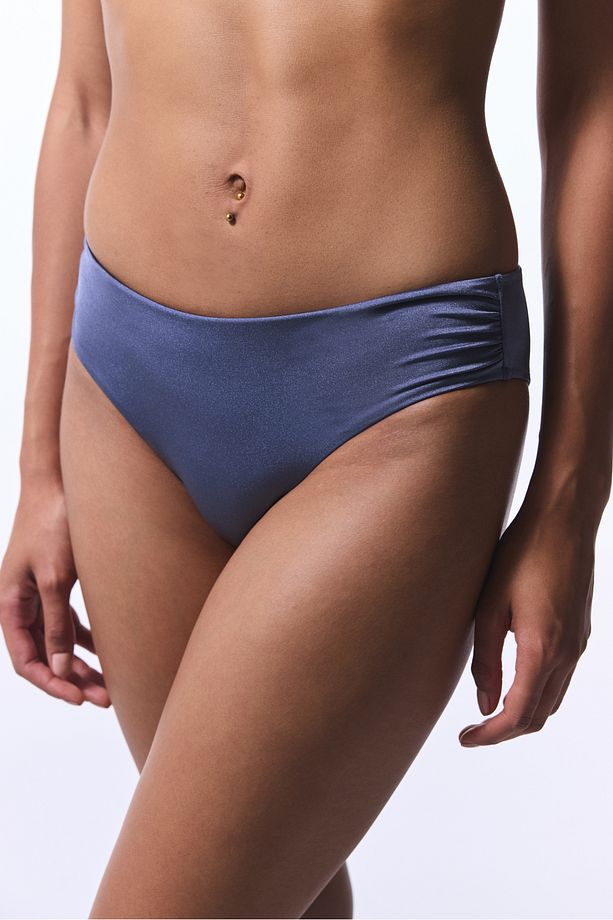 Gri Seashell Büzgülü Bikini Altı - Gamze Erçel Koleksiyonu - 3