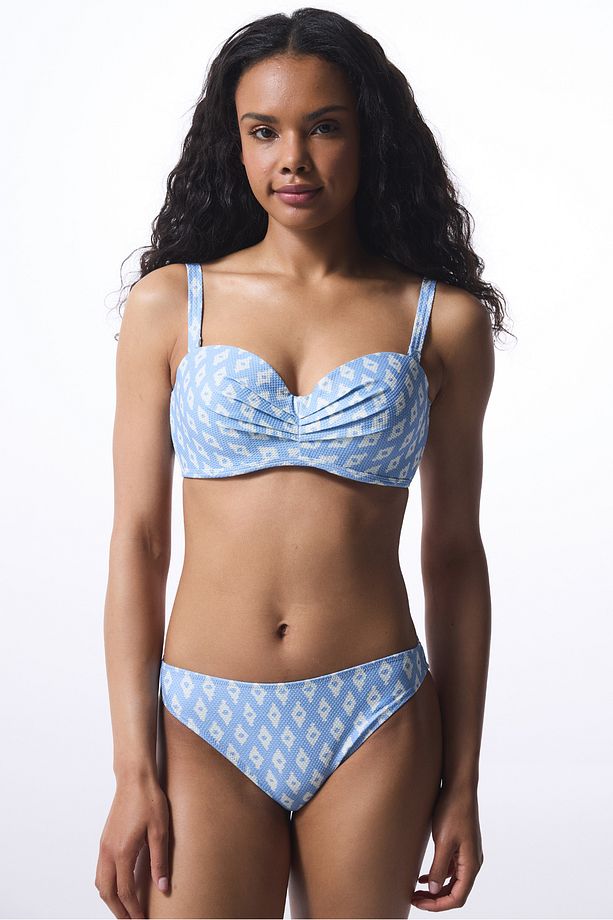 Renkli Nomi Lotus Baklava Desenli Bikini Üstü - 5