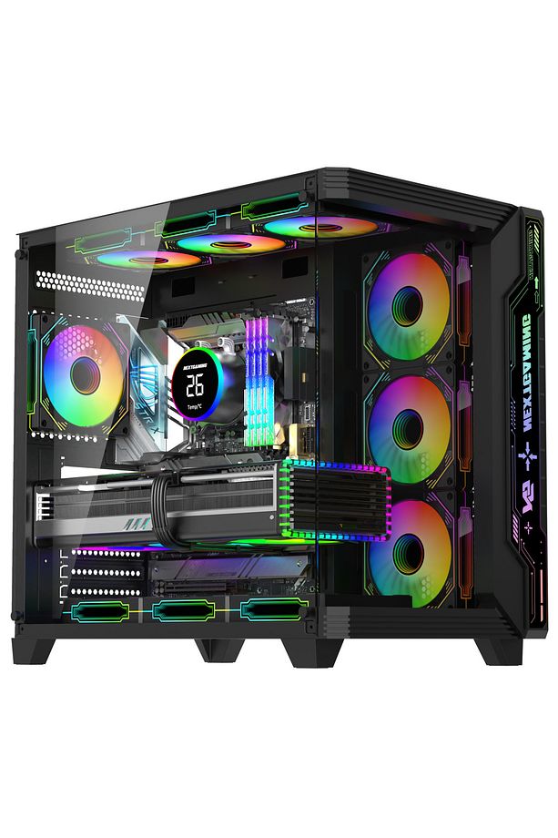 Sirius Black ARGB Panel 7x Fan Kumanda ve Kontrolcü ATX Boş Bilgisayar Kasası Siyah - 2