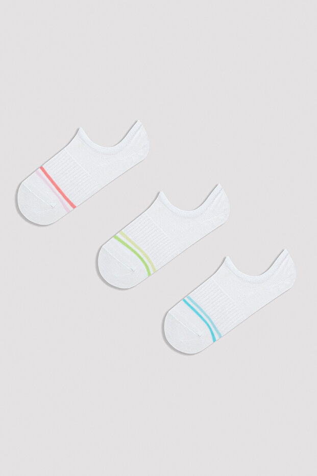 Minimal Line 3lü Sneaker Çorap - 1
