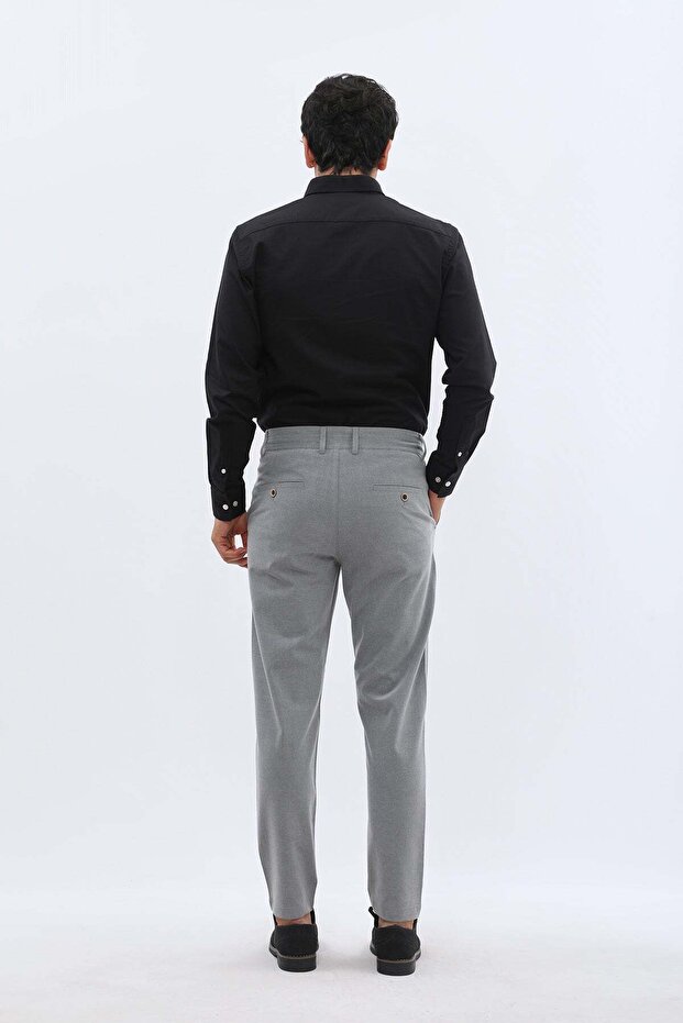 بنطلون تقني من مزيج مطاطي - رمادي - 6