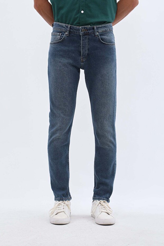 بنطال جينز بقصّة Slim Fit - أزرق داكن