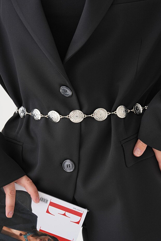 Women's Silver Plate Original Tarnish Chain Belt