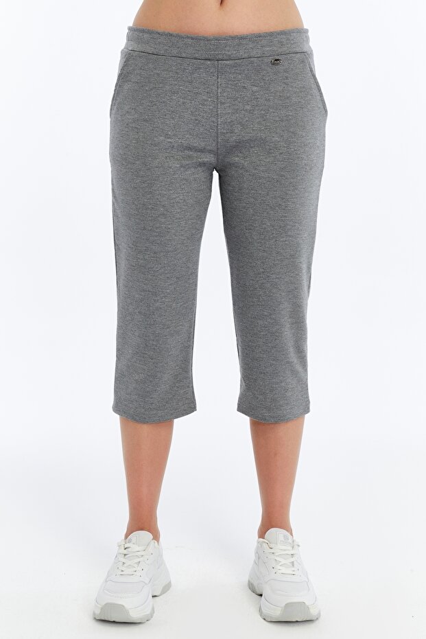 Women's Capri Gray G3 Large Size Sweatpants K-225
