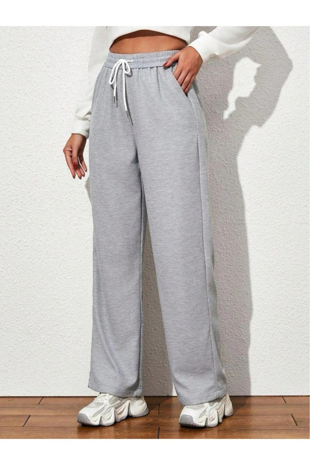 Bol Leg Seasonal Open Leg Tracking Pants Gray
