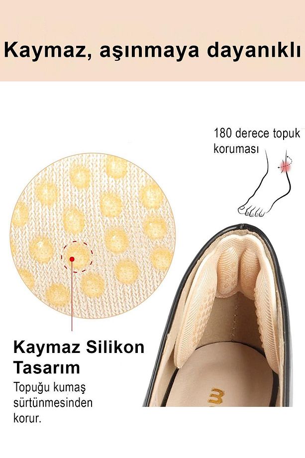 Topuk Vurma Önleyici Ped 1 Çift Ayakkabı Vurma Önleyici Yapışkanlı Topuk Süngeri Ayak Detoks Bandı - 6