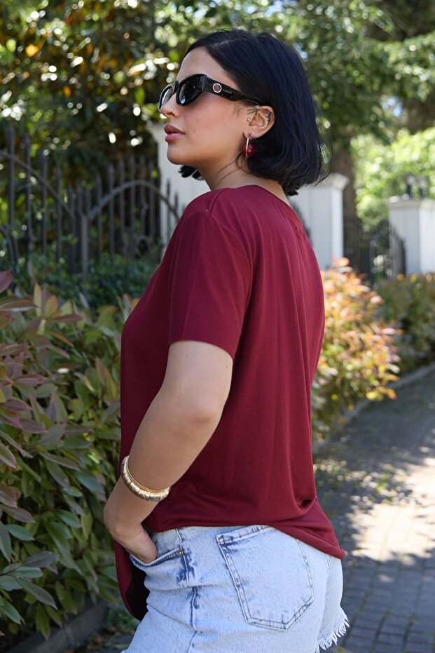 Düz Basic Tişört Kırmızı - 3