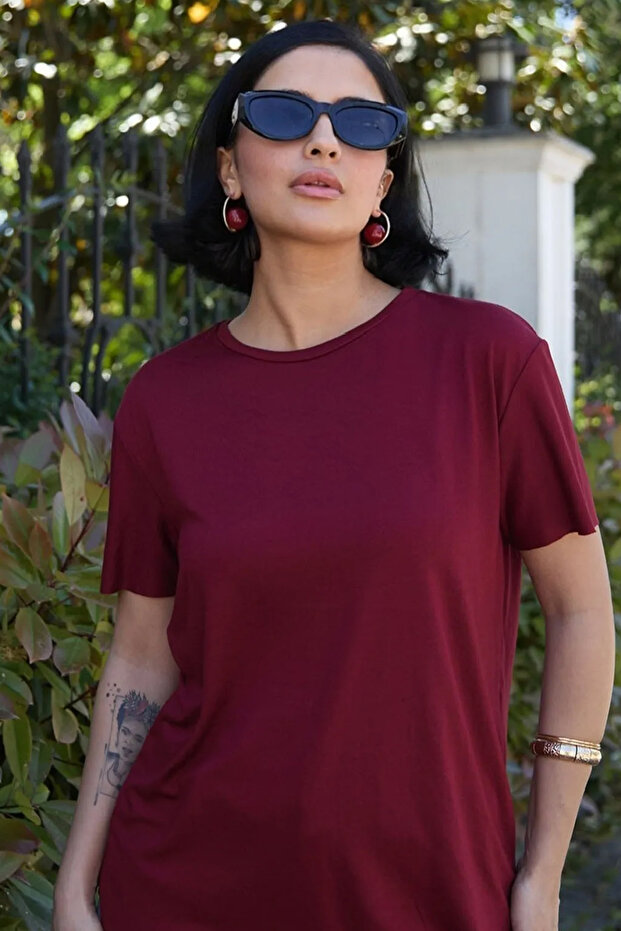 Düz Basic Tişört Kırmızı - 6