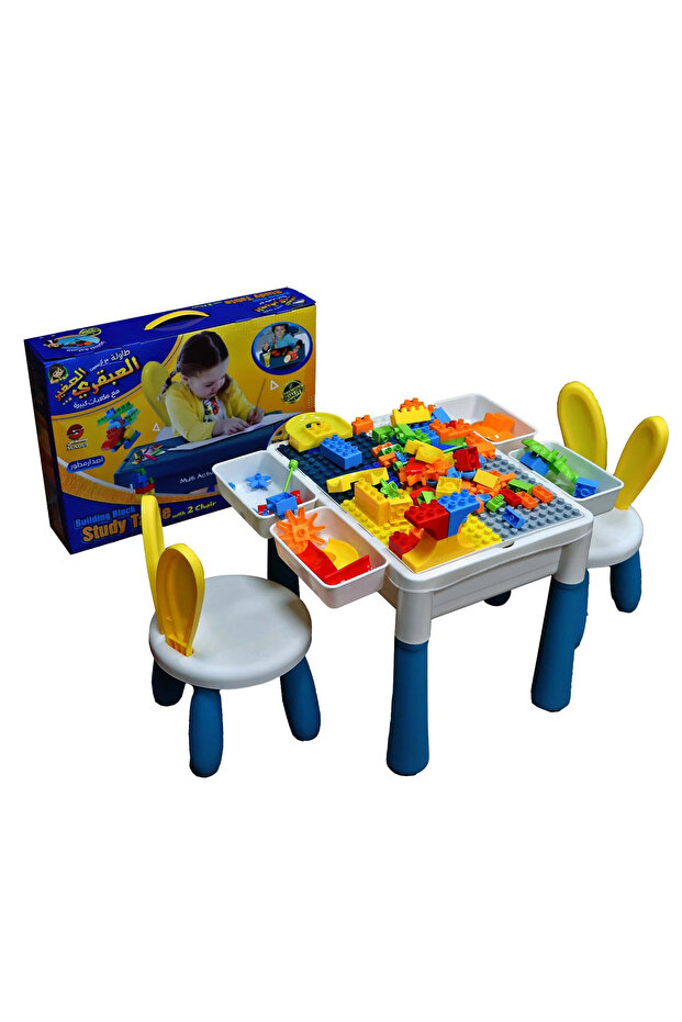 - طاولة دراسة بناء مع كرسيين - 3