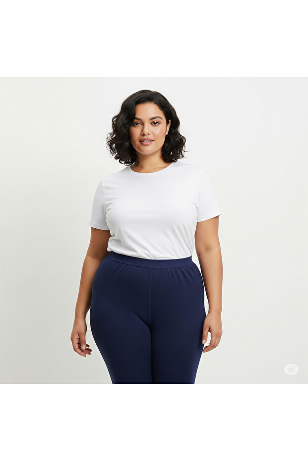 | Large Size Unisex Thermal Winter Jumbo Battal Size Leggings Dark Blue