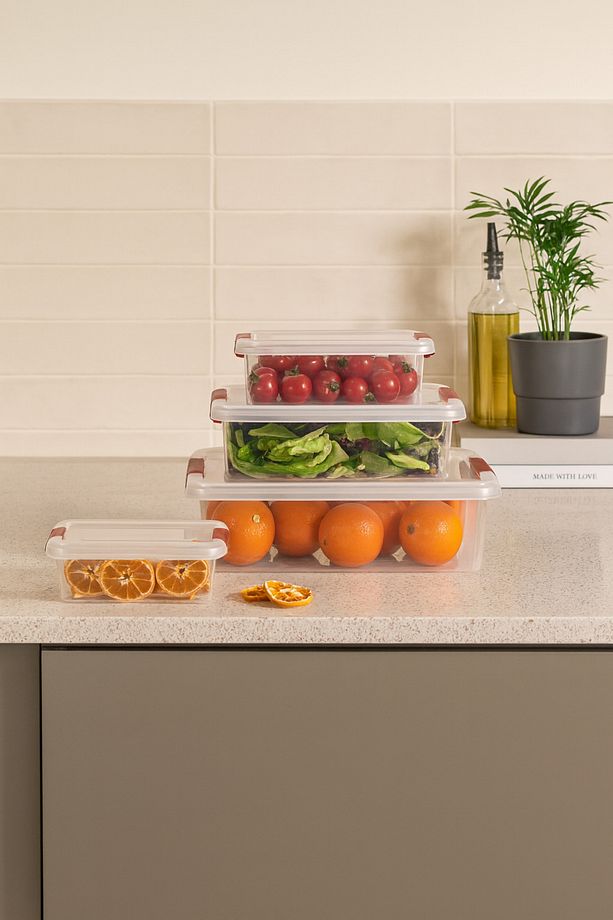 Fresh & Clink Saklama Kabı Set (3'LÜ) 0,80 Lt. x 1,50 Lt. x 3,00 Lt  Org-465 - 3