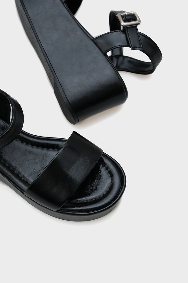 Donna Platform Tek Bantlı Kadın Sandalet - 5