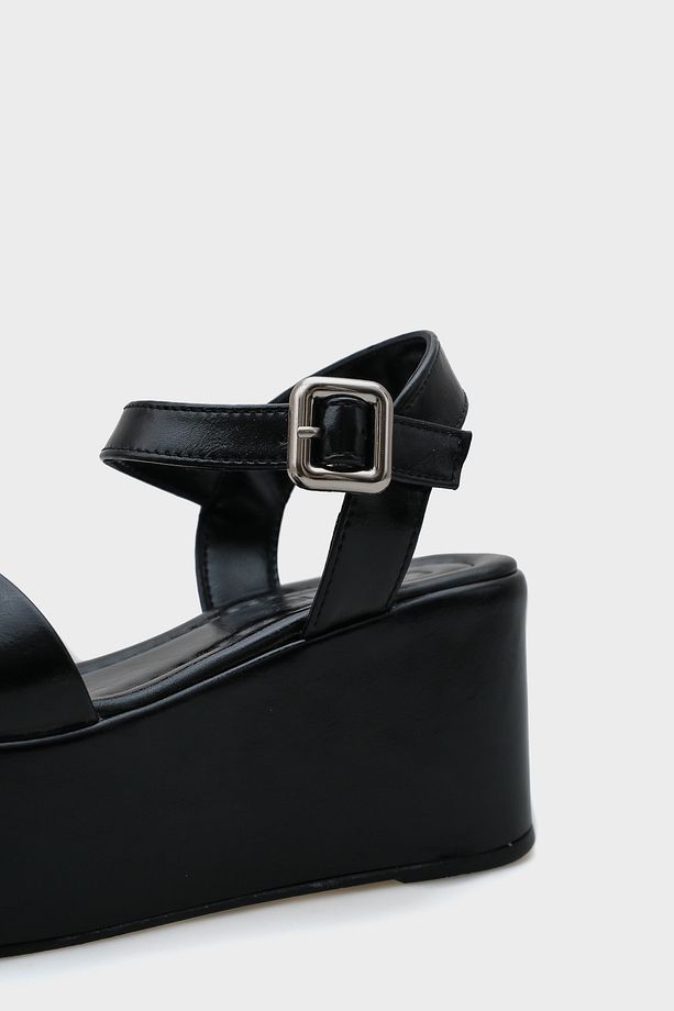 Donna Platform Tek Bantlı Kadın Sandalet - 3