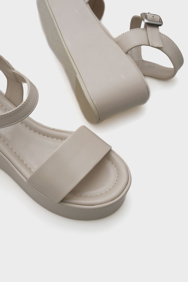 Donna Platform Tek Bantlı Kadın Sandalet - 3