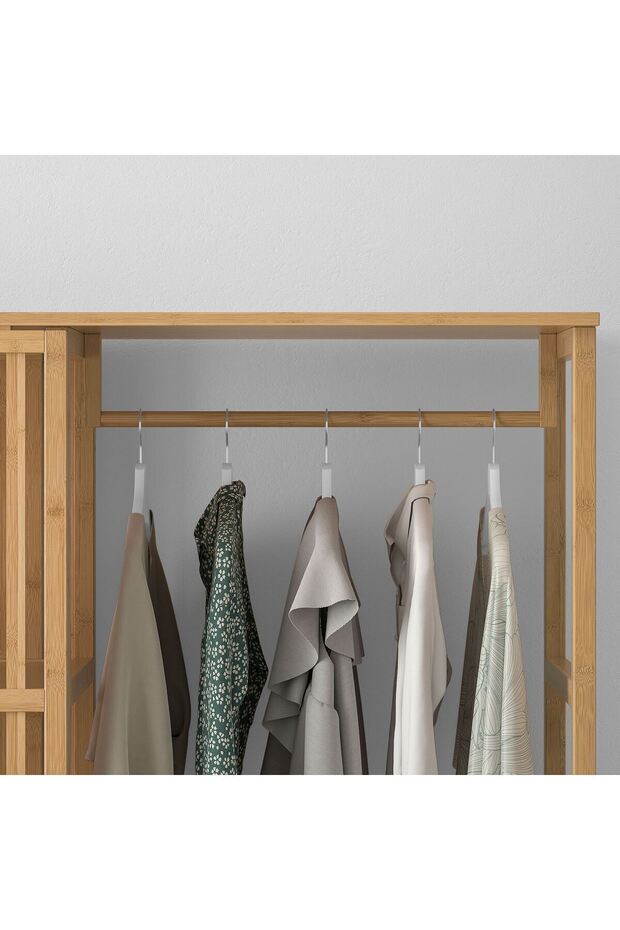 açık gardırop, bambu, 120x186 cm - 5